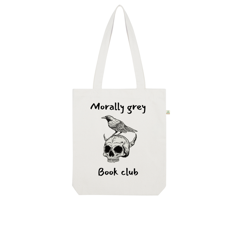 Morally Grey Book Club Bookish Organic Tote Bag